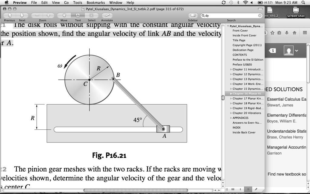 SOLVED: The disk rolls without slipping with the constant angular ...
