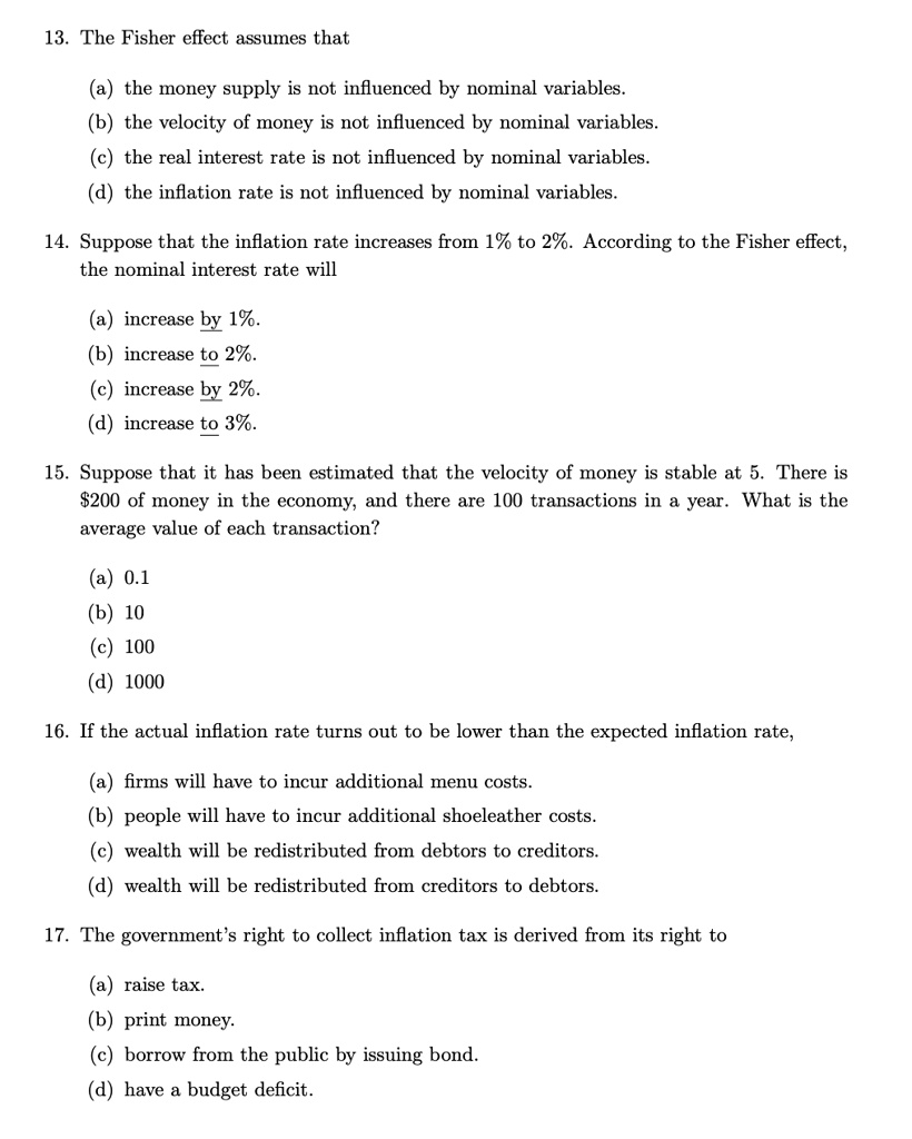 solved-13-the-fisher-effect-assumes-that-the-money-supply-is-not