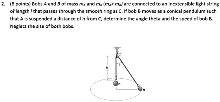 8 pointsbobs a and b of mass ma and memamg are connected to an ...