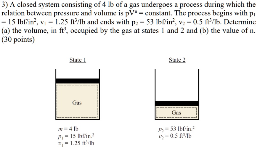 SOLVED: Please Show All Details 3) A Closed System Consisting Of 4 Lb ...