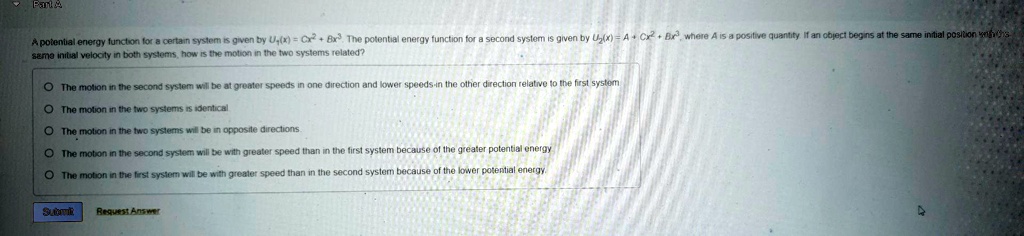 SOLVED: A potential energy function for a certain system is given by U1 ...