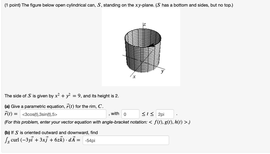 SOLVED: The figure below shows an open cylindrical can, S', standing on ...