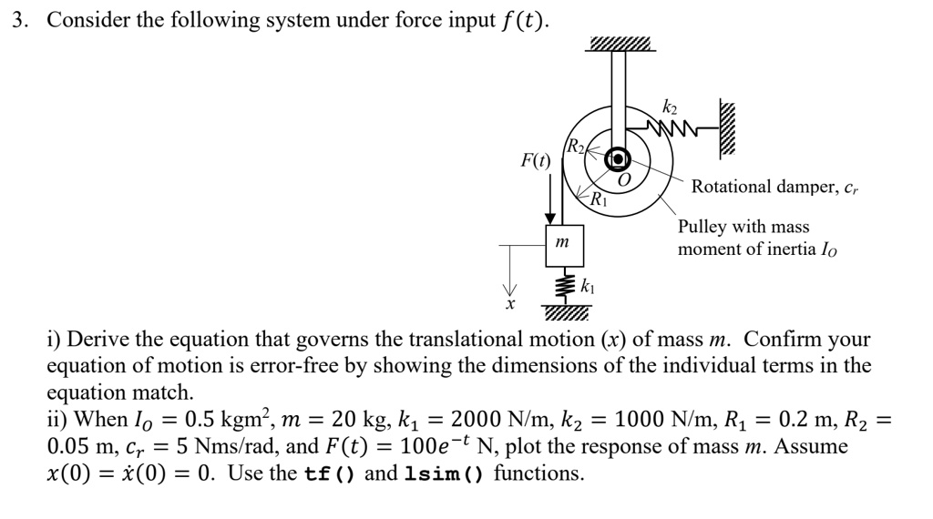 USING MATLAB! USING MATLAB! USING MATLAB! 3. Consider the following