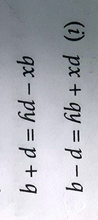 b + d = hd - xb

(i) px + qy = p - q