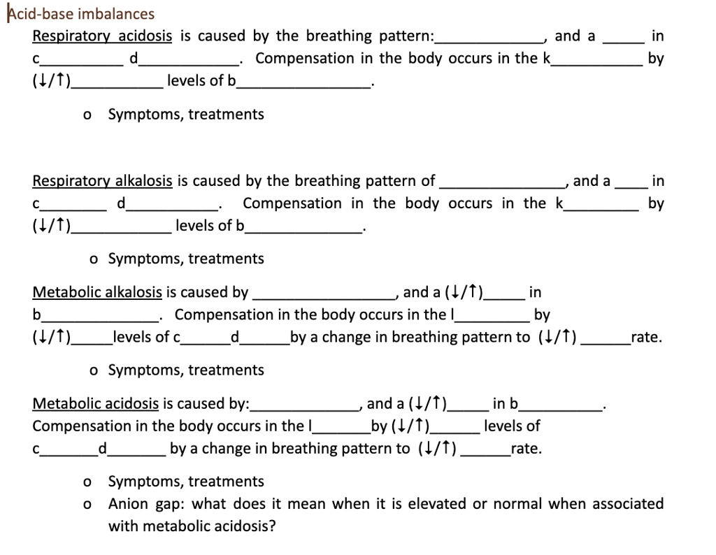 SOLVED Acidbase imbalances Respiratory acidosis is caused by the