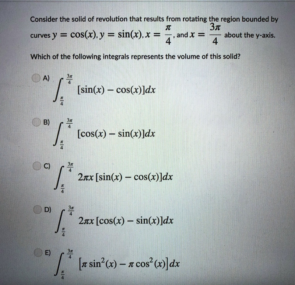 Solved Consider The Solid Of Revolution That Results From Rotating The Region Bounded By Tc 3n