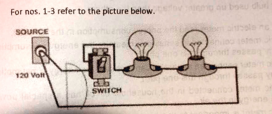 For nos. 1-3 refer to the picture below.
SOURCE
120 Volt
SWITCH