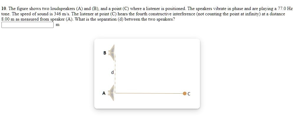 10 The Figure Shows Two Loudspeakers And B And Poi… Solvedlib