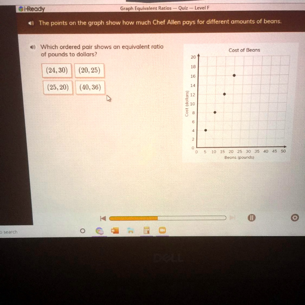 Solved which ordered pair shows an equivalent ratio of pounds to