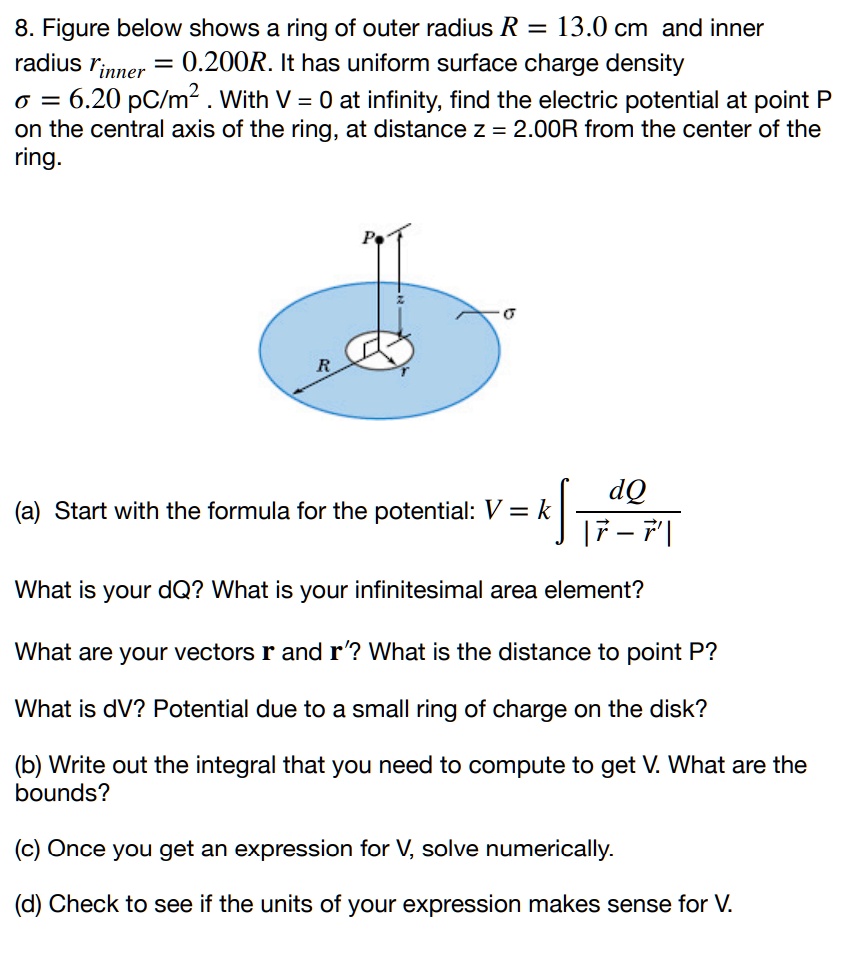 Solved Example 25.5 Electric Potential Due to a Uniformly | Chegg.com