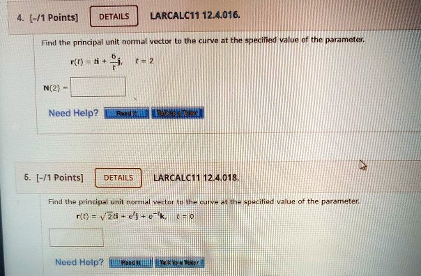 SOLVED: [-/1 Points] DETAILS LARCALCII 124.016. Find the princip al ...