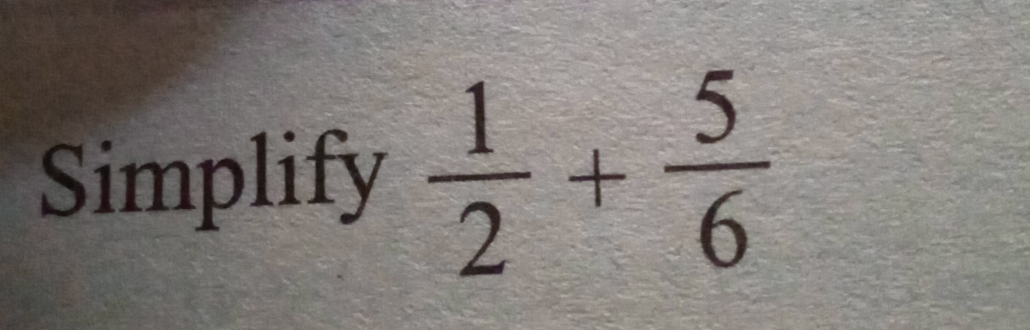 SOLVED Simplify 1 2 5 6 