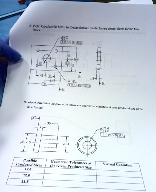 15.5 pts Calculate the MMB for Datum feature D in the feature control ...
