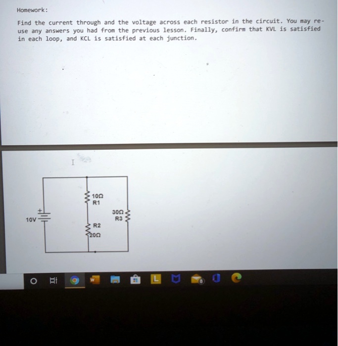 Solved Honework Find The Current Through And The Voltage Across Each Resistor The Circuit You 7764