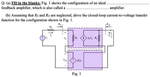 SOLVED: a) Fill in the blanks: Fig. 1 shows the configuration of an ... Circuit Diagram
