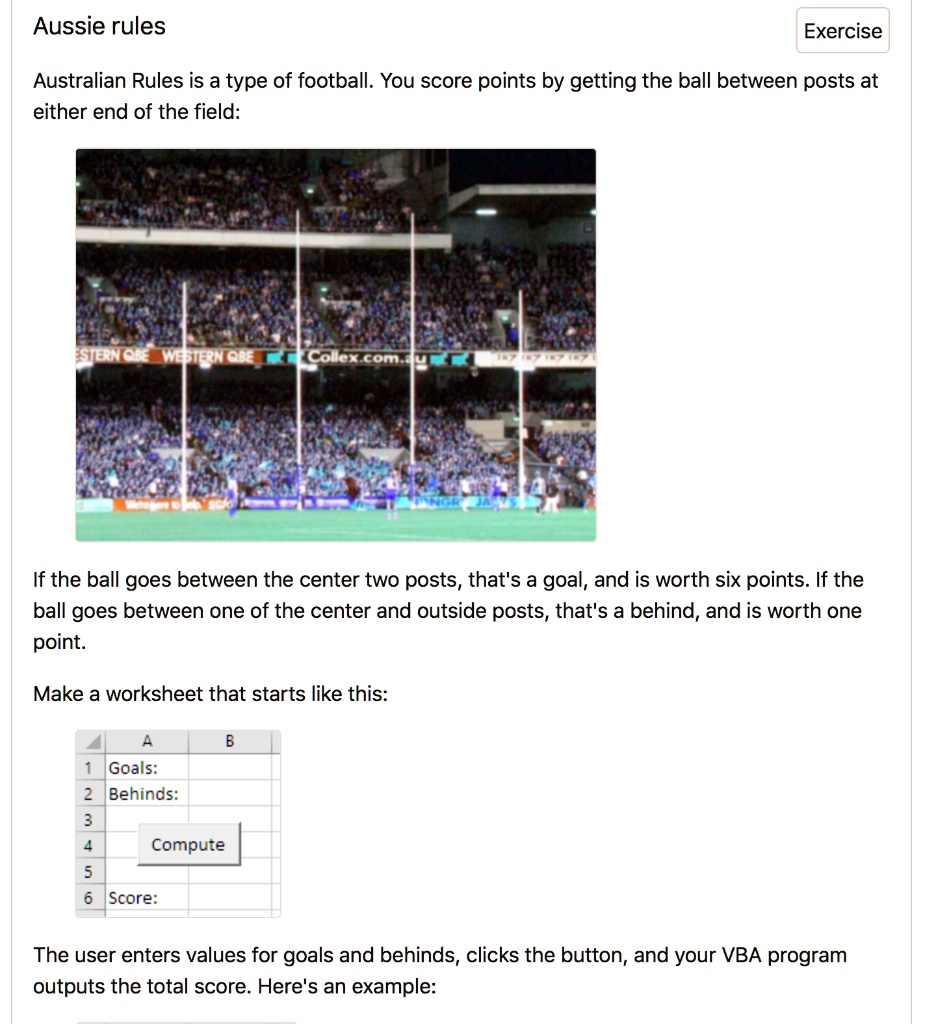 Australian rules football deals scores