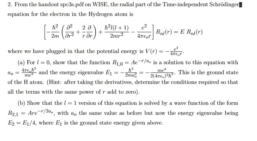 SOLVED: Text: Modern Physics Problem Thank You! 2. From the handout ...