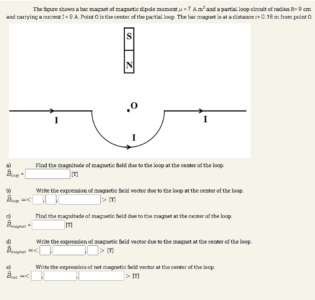 SOLVED: The figure shows a bar magnet of magnetic dipole moment =7 A ...