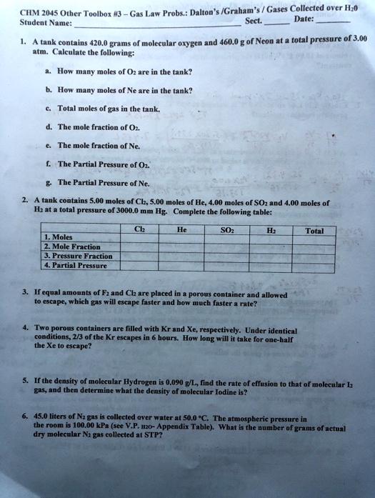 SOLVED Dalton " IGraham' Gascs Collected over Hil CHM 2045 Other