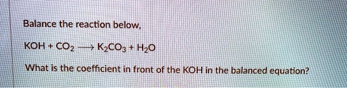 balance ko2 h2o koh o2 h2o2