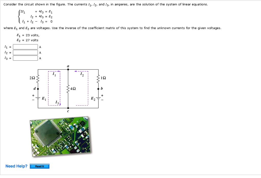 Solved Consider The Circuit Shown In The Figure The Currents 2 And