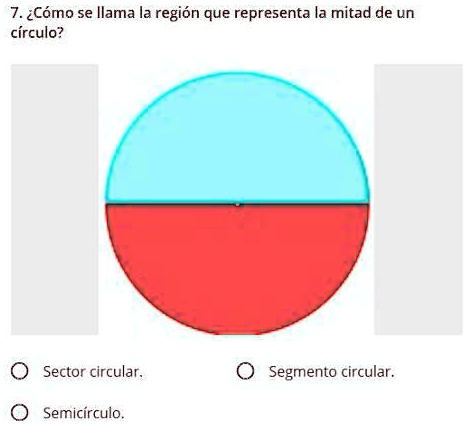 SOLVED: La Mitad De Un Circulo Se Llama A) Sector Circular B) Segmento ...