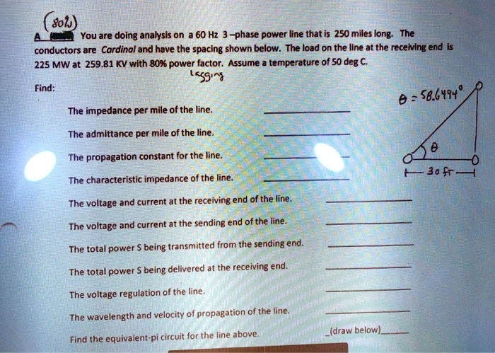 SOLVED: You are conducting analysis on a 60 Hz 3-phase power line that ...