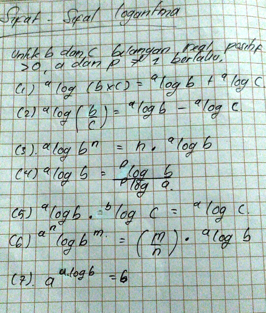 SOLVED: Gunakan Sifat Sifat Logaritma Pada Gambar / Foto Diatas Untuk ...