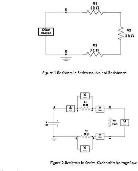 SOLVED: Connect the circuit as shown in Figure 1. Use the multimeter to ...
