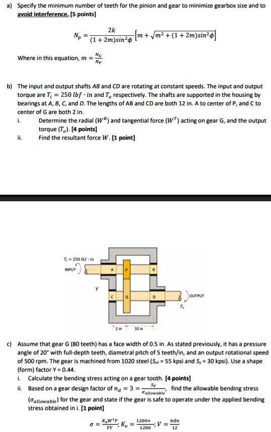 SOLVED The pinion (P) and gear (G) shown in the figure are simple spur
