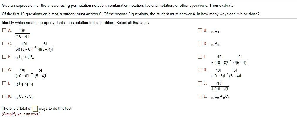 What Is 5c4 Combination