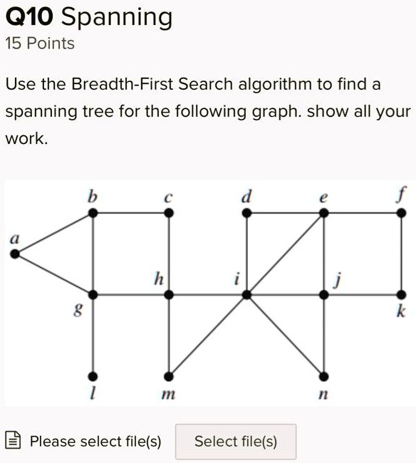 Use depth-first search to produce a spanning tree for the given