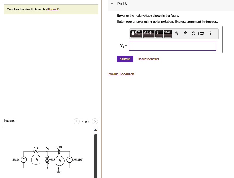 part a consider the circuit shown in figure 1 solve for the node ...