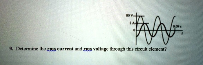 SOLVED: Determine the Ims current and rms voltage through this circuit ...