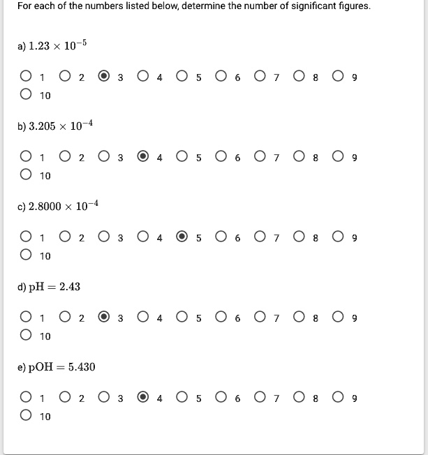 SOLVED: For each of the numbers listed below; determine the number