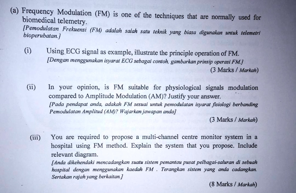 A frequency modulation fm is one of the techniques that are...