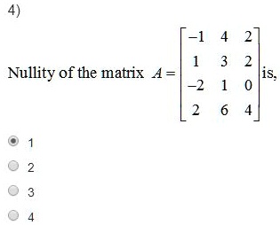 SOLVED: T- Nullity Of The Matrix 4