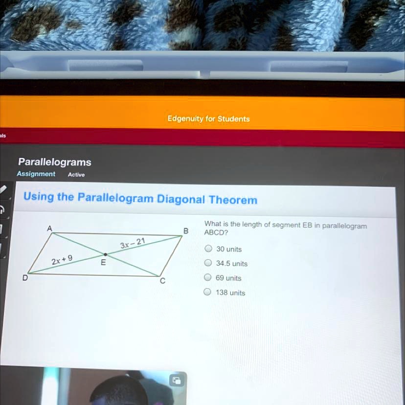 special parallelograms assignment edgenuity