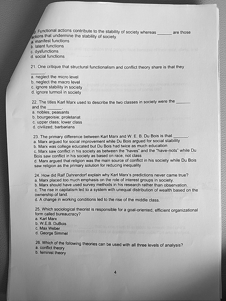 SOLVED: Sociology Questions 1. Are those: a. Manifest functions b ...