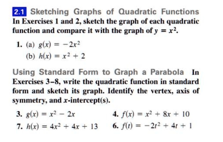 Quadratic Graph Sketching Worksheet  Printable PDF Worksheets