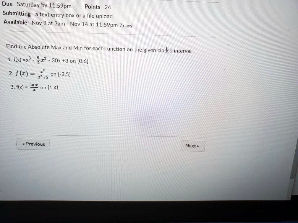 due saturday by 1159pm points 24 submitting a text cntry box or a filc ...