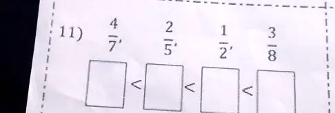 11) (4)/(7), (2)/(5), (1)/(2), (3)/(8)