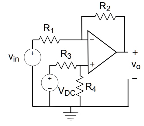 SOLVED: The circuit in Figure 2 can be used to add a DC offset to the ...