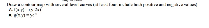 draw contour map with several level curves at least four include both ...