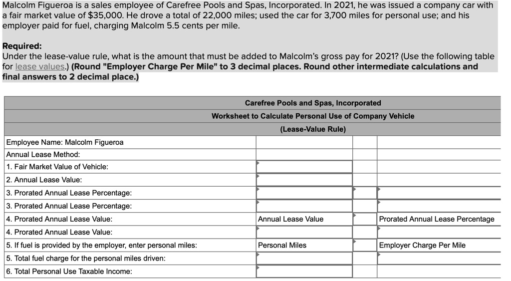 Malcolm Figueroa is a sales employee of Carefree Pools and Spas