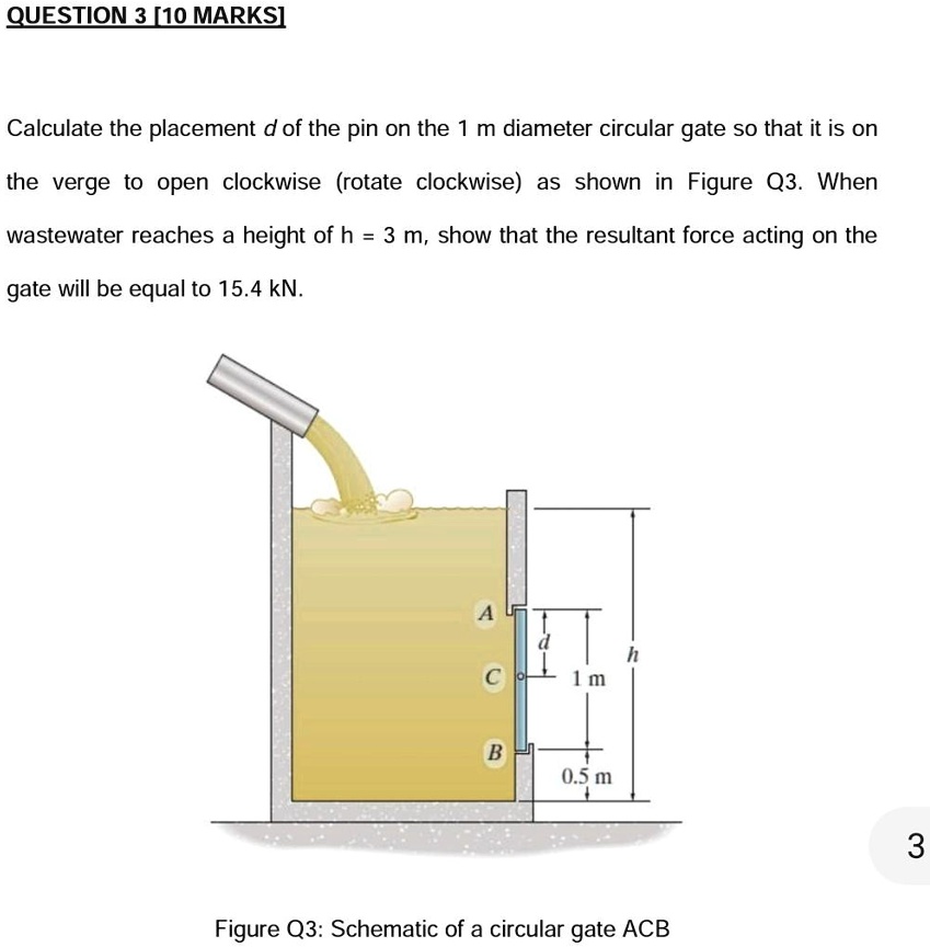 SOLVED QUESTION 3 [10 MARKS] Calculate the placement d of the pin on