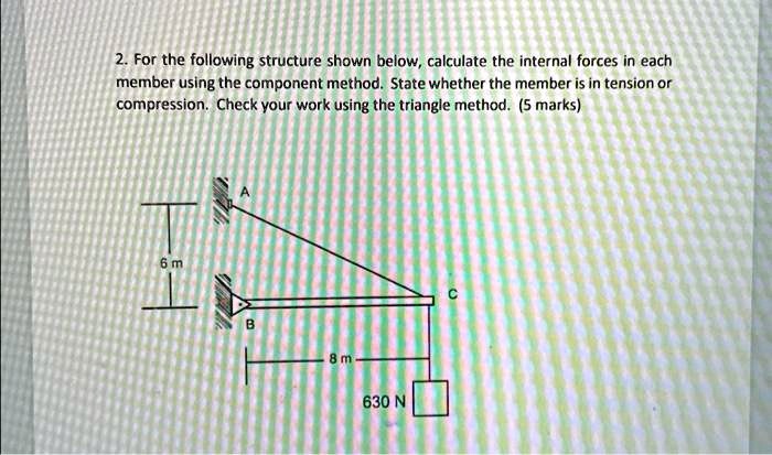 2. For the following structure shown below, calculate the internal ...