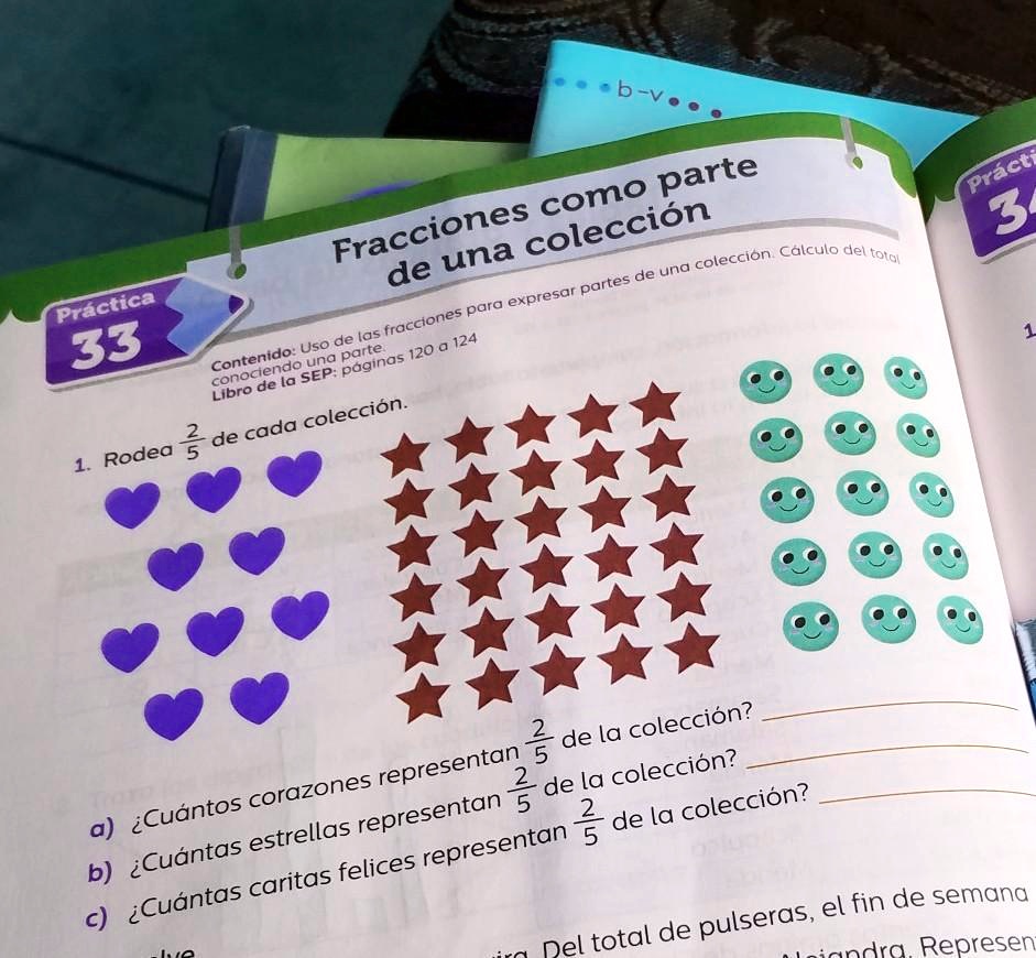 SOLVED rodea dos quintos de cada colección parte como Fracciones