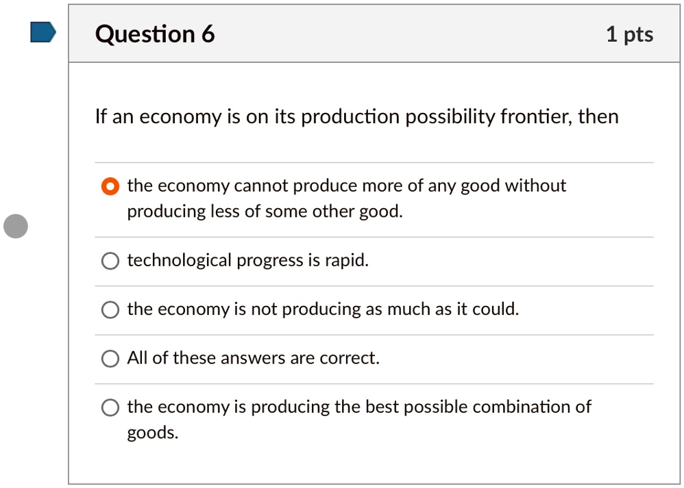 SOLVED: If An Economy Is On Its Production Possibility Frontier, Then ...