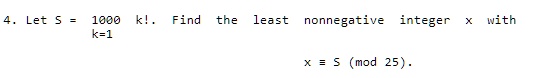let 1080 kl find the least nonnegative integer with mod 25 15779